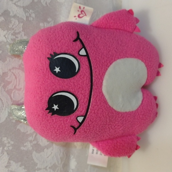Justice Other - Justice Pink Monster Silver Horns 5 Inch Plush Stuffed Animal Toy